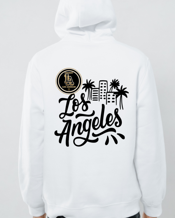 Black and White Minimalist Hoodie Los Angeles Cricket Apparel Hoodie