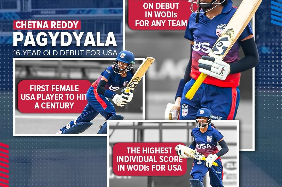 Chetna Breaks Records Article Los Angeles Cricket