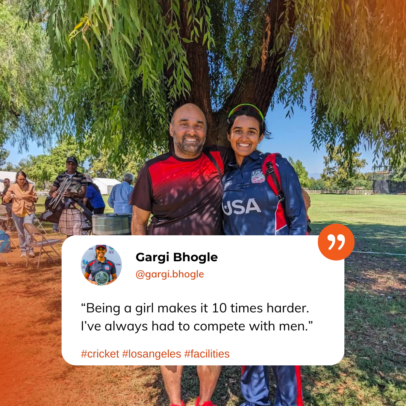 Gargi Bholge Los Angeles Cricket Post